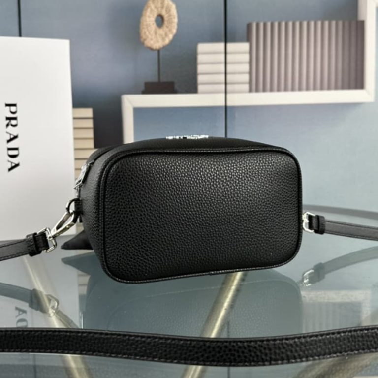 High quality Prada cosmetic bag women shoulder bag square large capacity handbag front iconic logo pattern-8