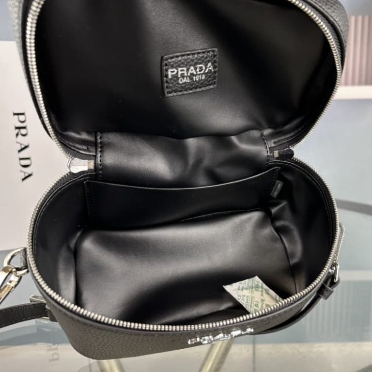 High quality Prada cosmetic bag women shoulder bag square large capacity handbag front iconic logo pattern-9
