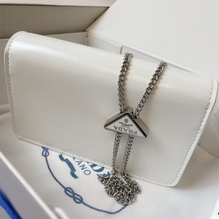 High quality Prada new necklace bag Women shoulder crossbody bag Flap design Front iconic logo pattern-2
