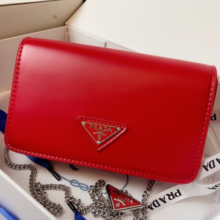 High quality Prada new necklace bag Women shoulder crossbody bag Flap design Front iconic logo pattern-3