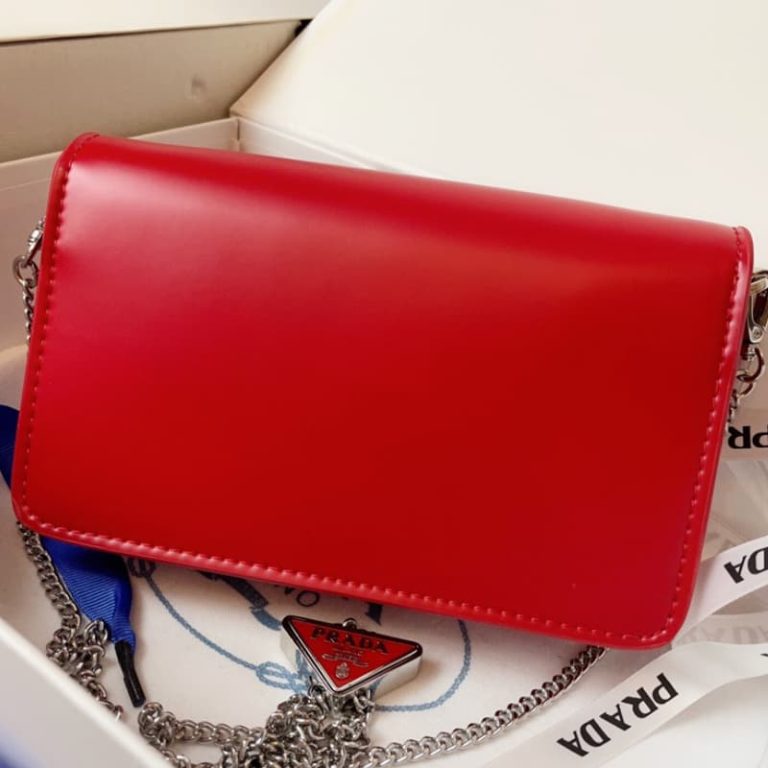 High quality Prada new necklace bag Women shoulder crossbody bag Flap design Front iconic logo pattern-4