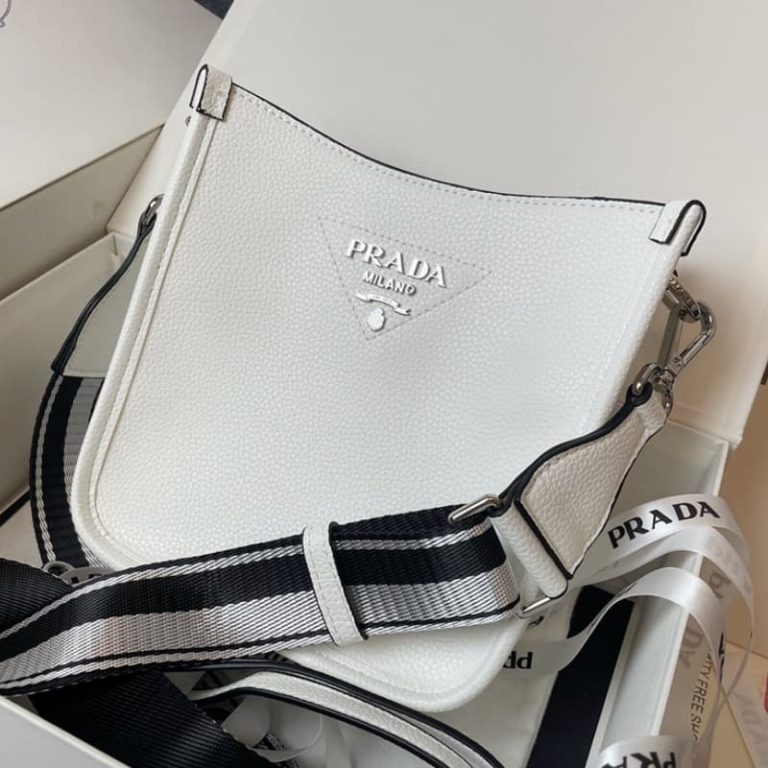 High quality Prada thick shoulder strap crossbody tote bag Men crossbody bag Women shoulder bag Front iconic logo pattern-3