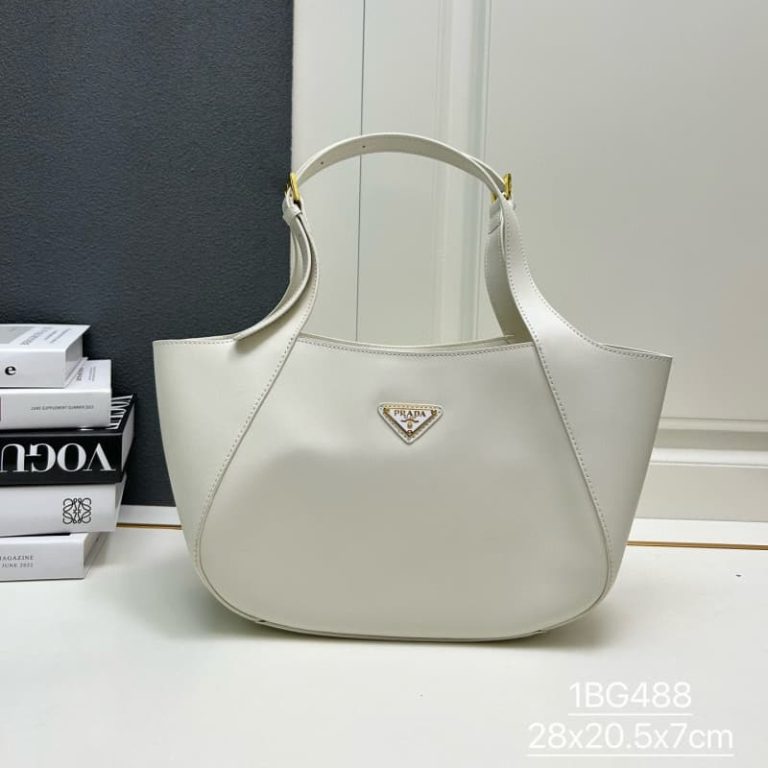 High quality Prada unisex dumpling bag tote bag handbag front iconic logo pattern-1
