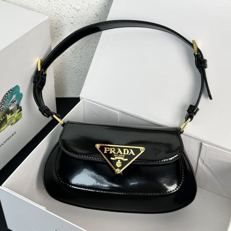 High-quality Prada women shoulder bag handbag front iconic logo pattern-3