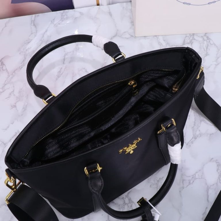 High quality Prada women shoulder bag men handbag shopping bag's curved design front iconic logo pattern-4
