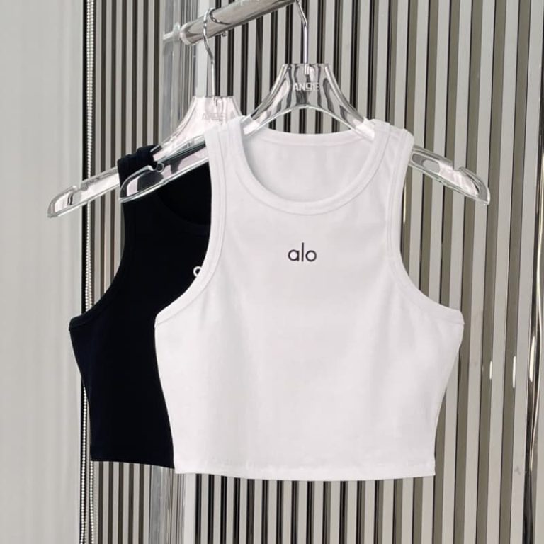 ALO new summer and autumn ribbed elastic sports vest for sports girls with a sweet summer look-1