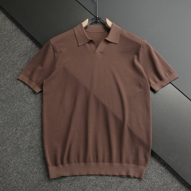 Loro Piana new men knitted polo short sleeves exquisite craftsmanship low key luxury highlighting its high end and comfort -2