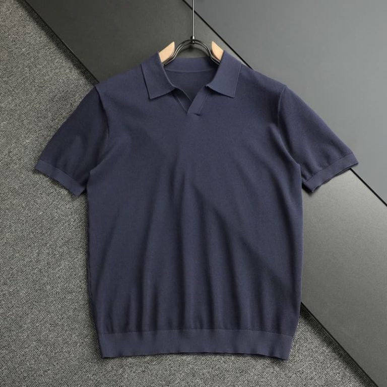 Loro Piana new men knitted polo short sleeves exquisite craftsmanship low key luxury highlighting its high end and comfort -3