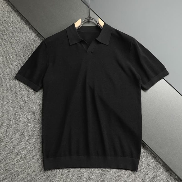 Loro Piana new men knitted polo short sleeves exquisite craftsmanship low key luxury highlighting its high end and comfort -4